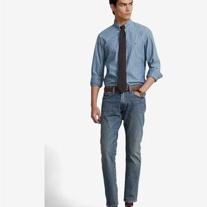 Ralph Lauren Polo The Varick Slim Straight Jeans Size 38x32 Blue NWT